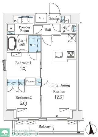 オープンブルーム浅草橋の物件間取画像